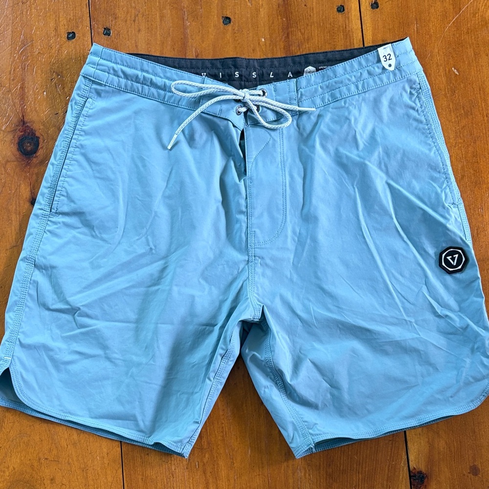 VISSLA Seafoam Blue Men's Swim Boardshorts